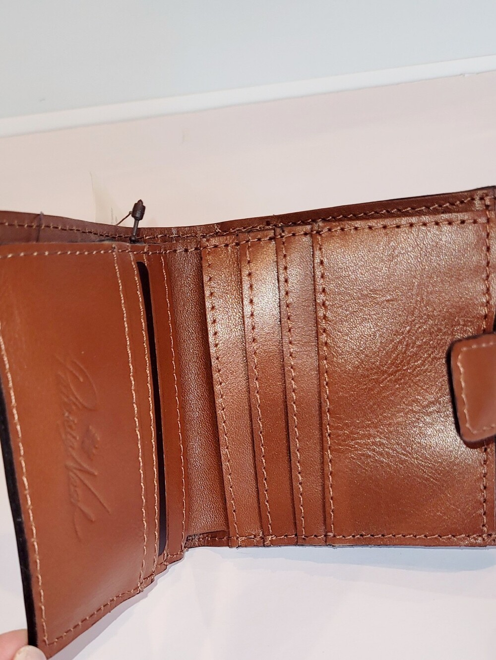 Patricia Nash Heritage Astra RFID Chestnut Brown Trifold Wallet - Picture 3 of 5